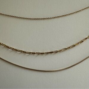 Gold Necklace w/ 3 Chains